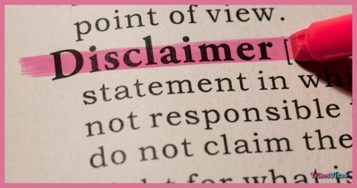 transgender disclaimer